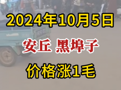 10月5日下午安丘黑埠子市场（价格涨1毛） ()