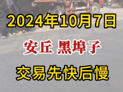 10月7日下午安丘黑埠子市场（交易先快后慢） ()